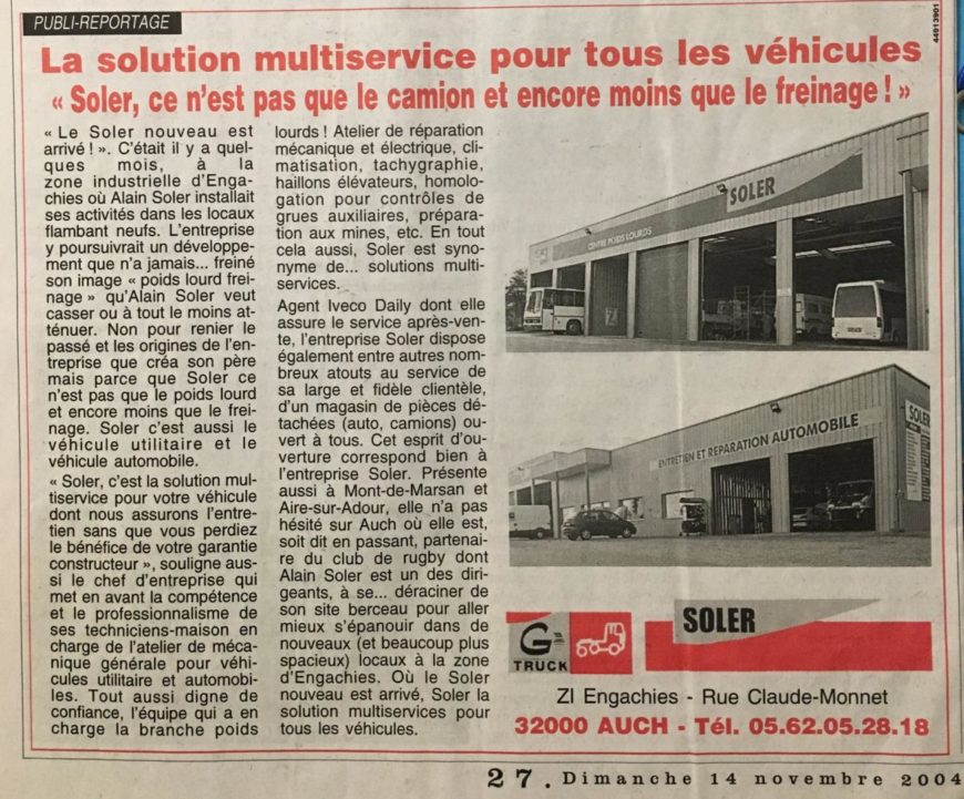 Le Garage Soler, solution multi-services