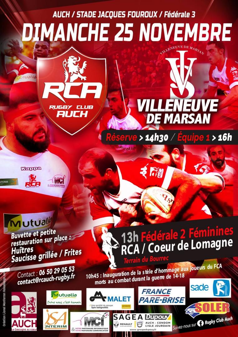 Le Garage Soler, sponsor de l’équipe de Rugby Auch RCA Auch