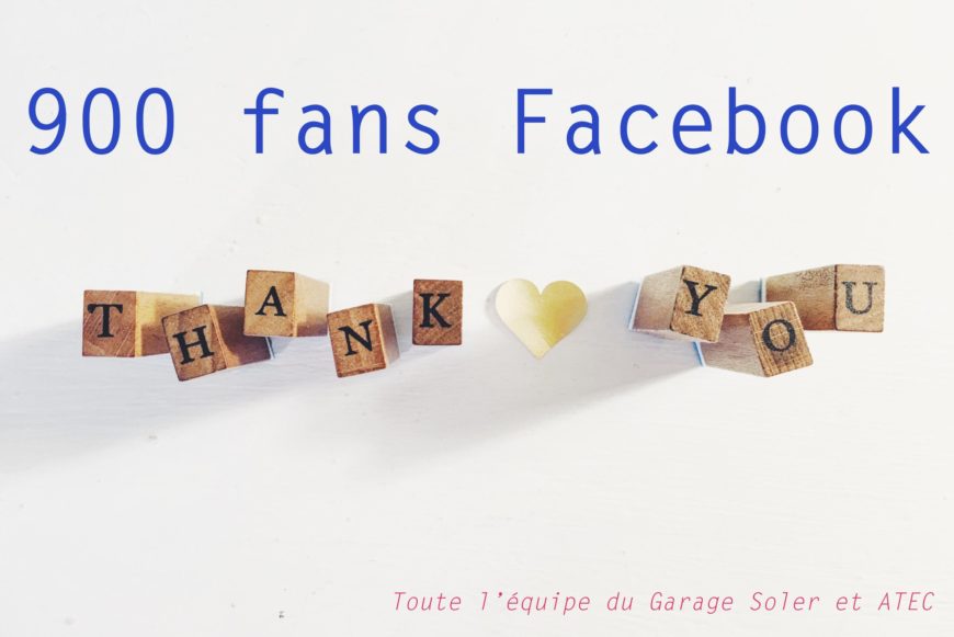 900 fans Facebook pour le Garage Soler