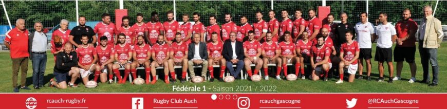 La nouvelle équipe fédérale 1 du Rugby Club Auch 2021 2022